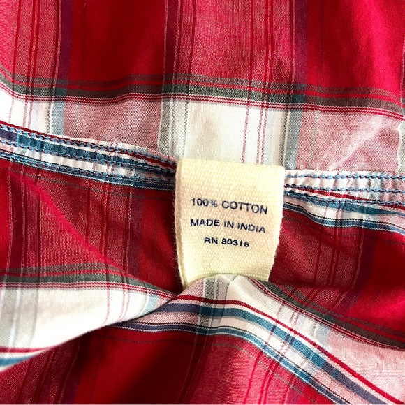 Vintage LUCKY BRAND Men’s Long Sleeve Plaid Cotton Button Up Shirt Size L Y2K - Picture 7 of 7